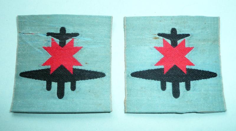 WW2 Home Front  - 8th Ant-Aircraft Division Matched Pair of Formation Signs