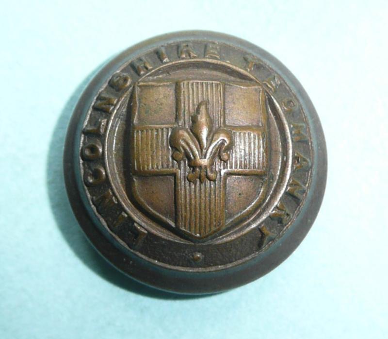 Lincolnshire Yeomanry Officers Bronzed Medium Pattern Button