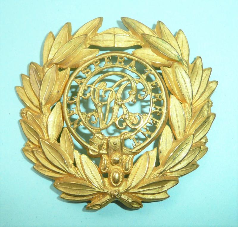 QVC Victorian Fire Gilt Royal Military College Officer Cadets Helmet Plate Centre, 1881 - 1902