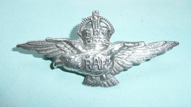 Early Pattern Royal Air Force (RAF) Sterling Silver Sweetheart Brooch Pin Badge