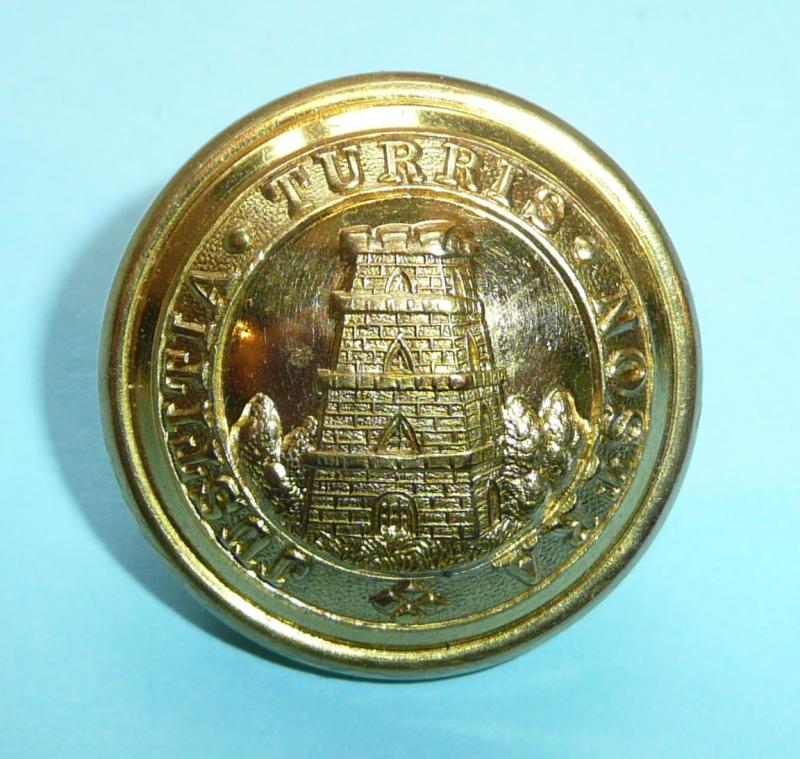 The 10th County of London Regiment (Hackney) Officers Large Pattern Gilt Button