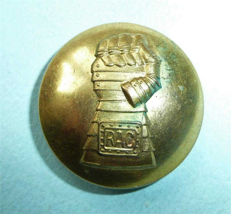 RAC Royal Armoured Corps Officers Large Gilt  Brass Button