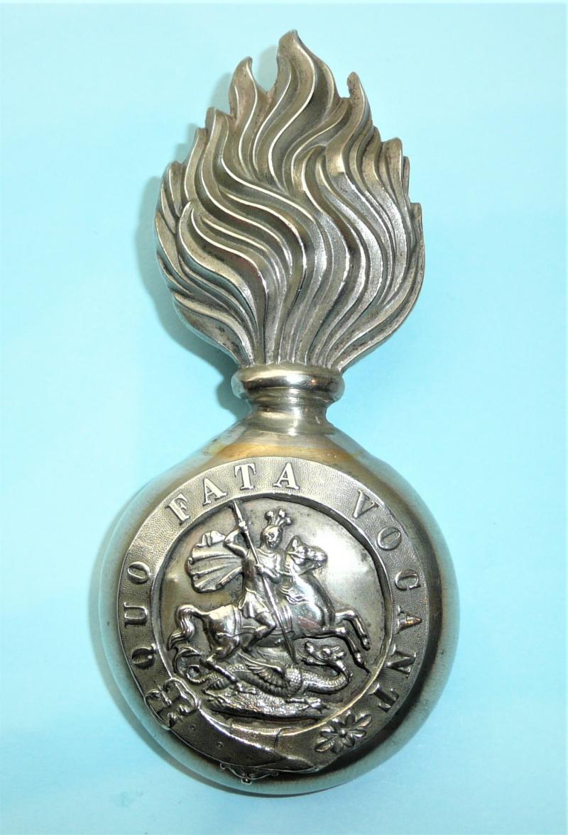 Northumberland Fusiliers 2nd / 3rd Volunteer Battalion Officers Silver Plated Bearskin Grenade