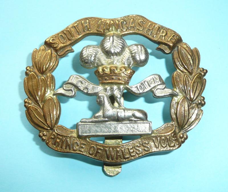 4th (Territorial) Battalion South Lancashire Regiment (The Prince of Wales 's Volunteers) Bi Metal Cap Badge