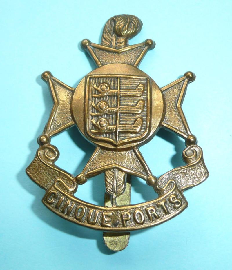 5th Cinque Ports (Territorial) Battalion The Royal Sussex Regiment Brass Cap Badge