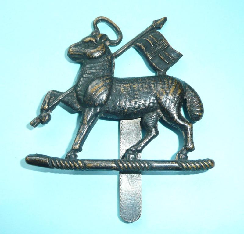 5th (Territorial) Battalion West Surrey Regiment Blackened Brass Cap Badge