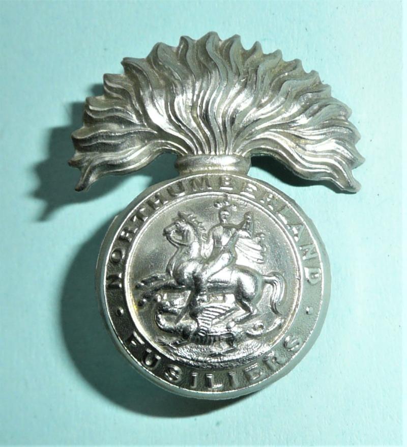 Northumberland Fusiliers Volunteer Battalions White Metal Other Ranks Cap Badge