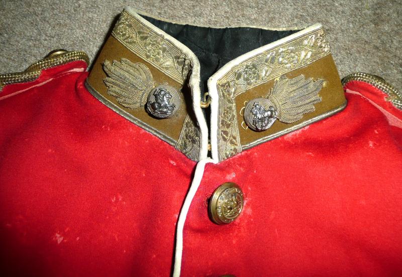 Northumberland Fusiliers Regular Officer's No 1 Dress Scarlet Tunic Jacket - Attributed