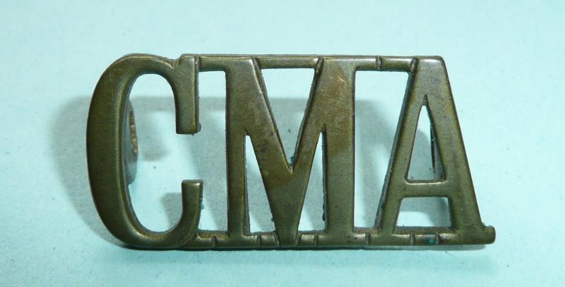 CMA (Corps of Military Accountants) Brass Shoulder TItle.