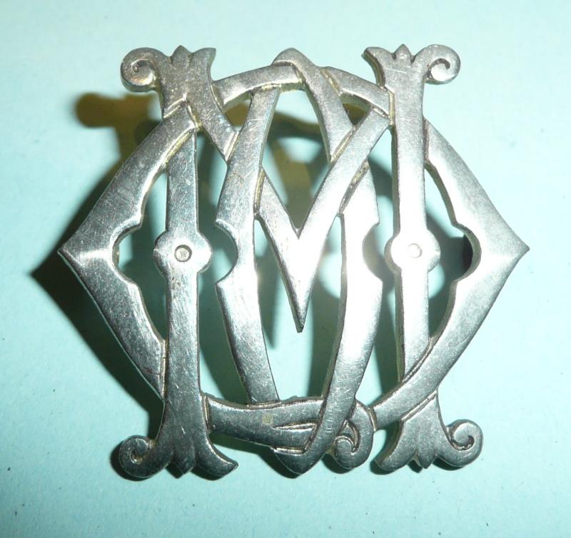 18th Royal Hussars (Queen Marys Own) NCOs White Metal Arm Badge, pre 1922 variety