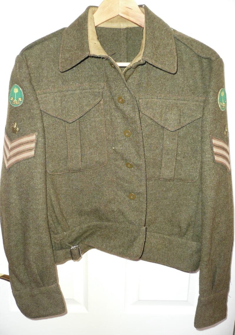 WW2 Battle Dress Tunic CQMS Royal West African Frontier Force (RWAFF) - dated 1944