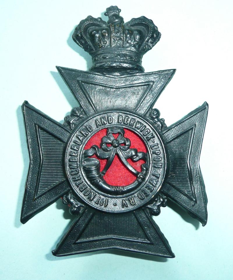 1st Northumberland and Berwick-upon-Tweed Rifle Volunteers Other Ranks Blackened Helmet Plate
