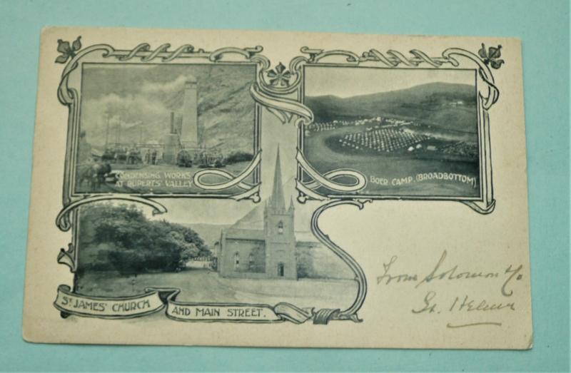 Original Black & White Postcard St Helena - Boer Prisoner of War Camp (Broadbottom)