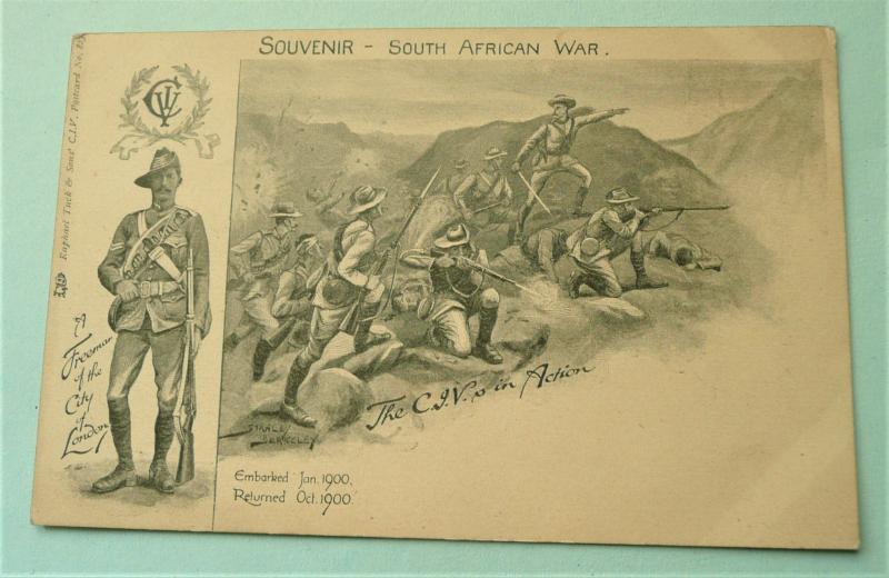 Boer War Original Postcard - CIV City Imperial Volunteers