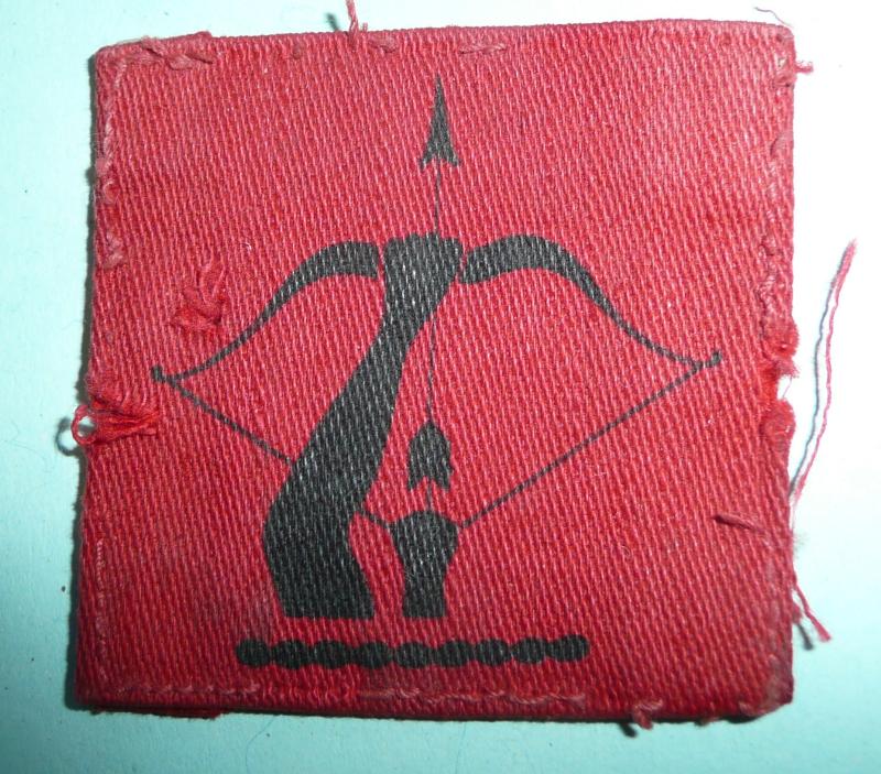 WW2 Anti-Aircraft Command Printed Cloth Formation Sign Designation Flash, 2nd Pattern