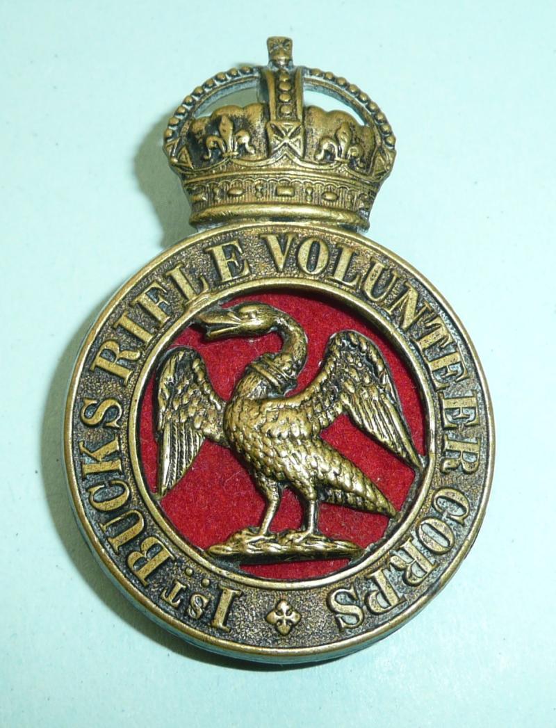 1st Volunteer Battalion VB Buckinghamshire / Bucks Rifle Volunteer Corps (RVC) Slouch Hat Badge
