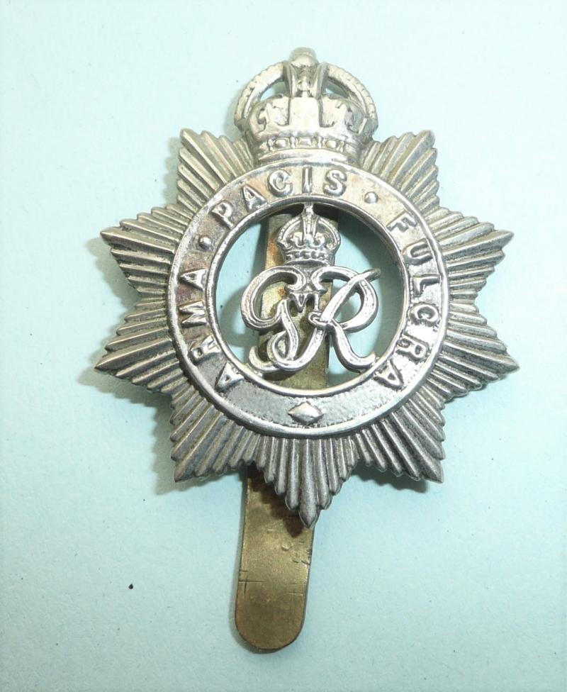 WW2 GVI North Somerset Yeomanry White Metal Cap Badge - Firmin