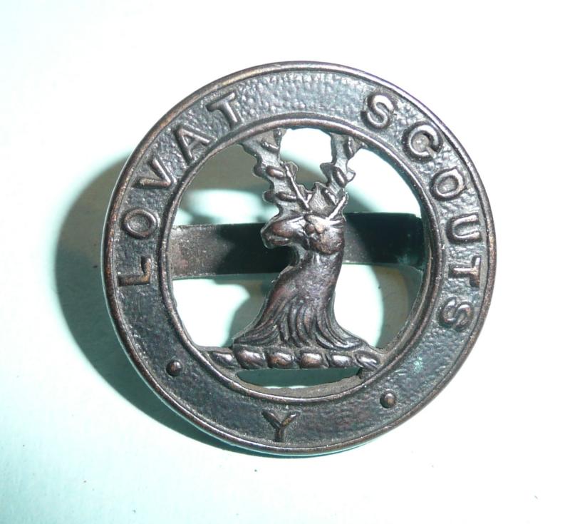 Lovat Scouts Yeomanry Officers Bronze OSD Small Pattern Cap Badge - Lambourne - Blades