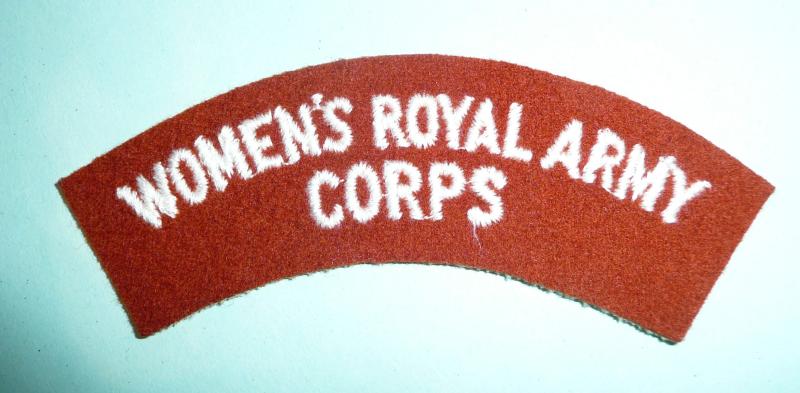 Womens Royal Army Corps (WRAC) Embroidered Felt Cloth Shoulder Title