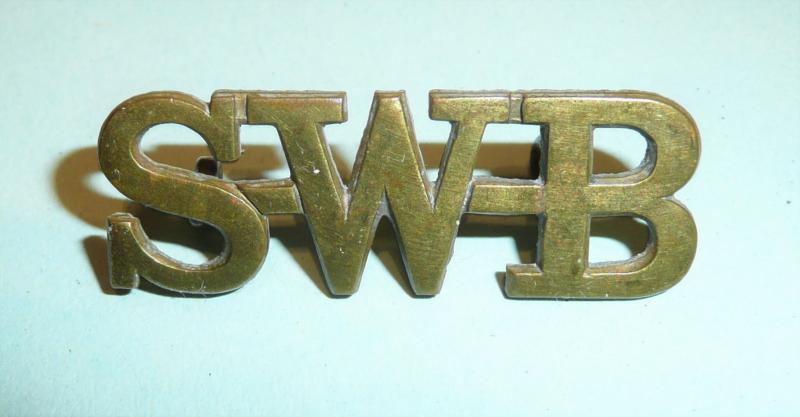 Early South Wales Borderers (SWB) Brass Shoulder title