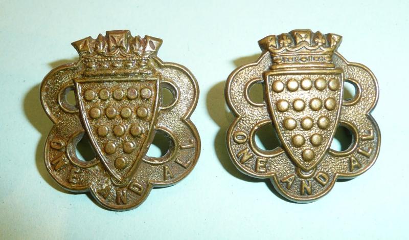 Duke of Cornwalls Light Infantry (DCLI) Pair of Other Ranks Brass Collar Badges