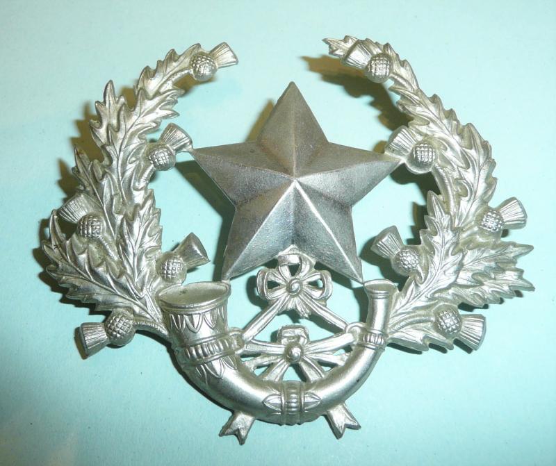 2nd Battalion The Cameronians (Scottish Rifles) Sergeants and Pipers  White Metal Glengarry Badge