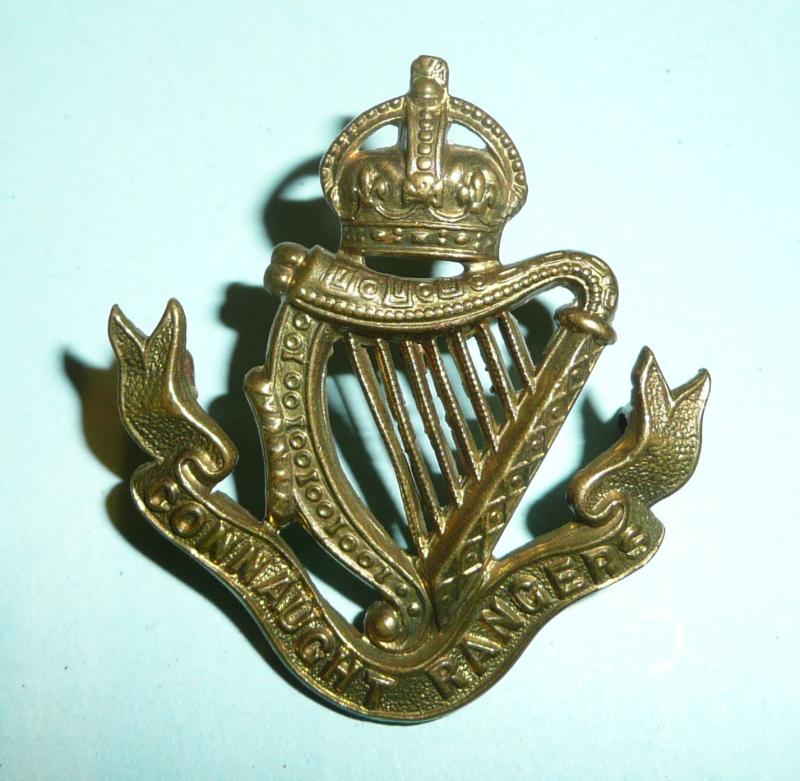 Connaught Rangers Edwardian EDVII Issue Other Ranks Gilding Metal Cap Badge