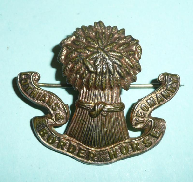 Rare and Original Lothian & Border Horse Yeomanry Other Ranks Cap Badge