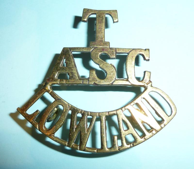 T / ASC / Lowland One Piece Brass Shoulder Title