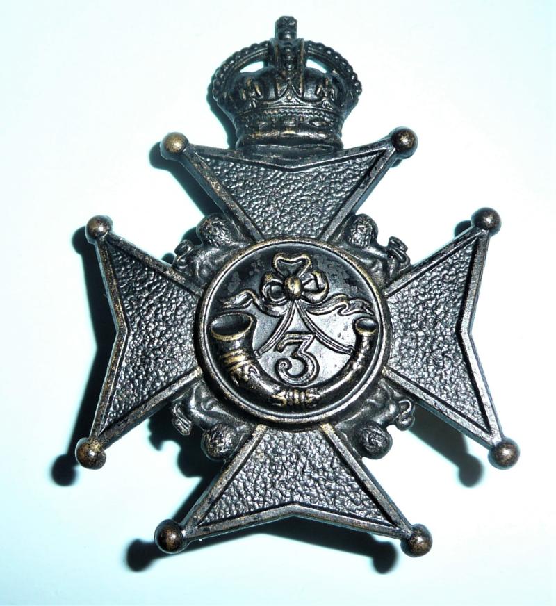 Canadian Militia - 3rd Regiment Victoria Rifles of Canada (Montreal) Other Ranks Blackened Copper Cap Badge