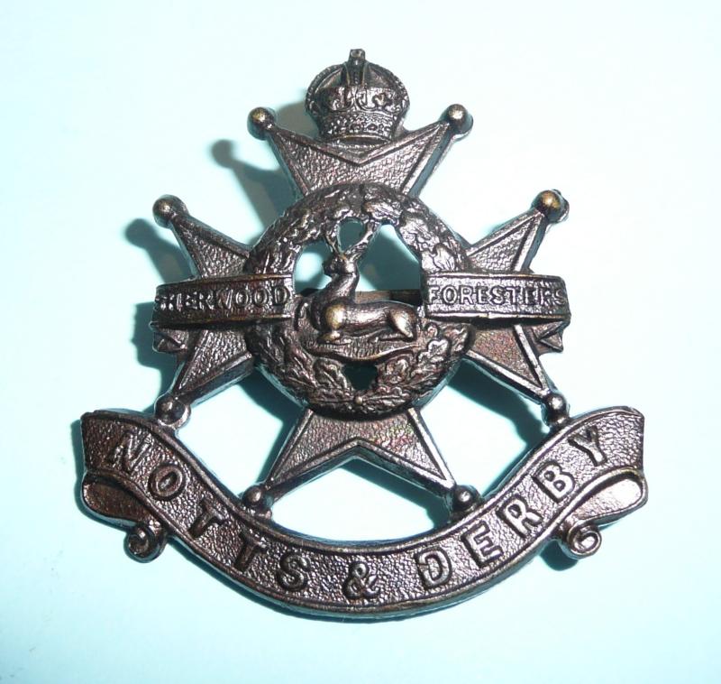 Notts & Derby Regiment Officers OSD Bronzed Cap Badge