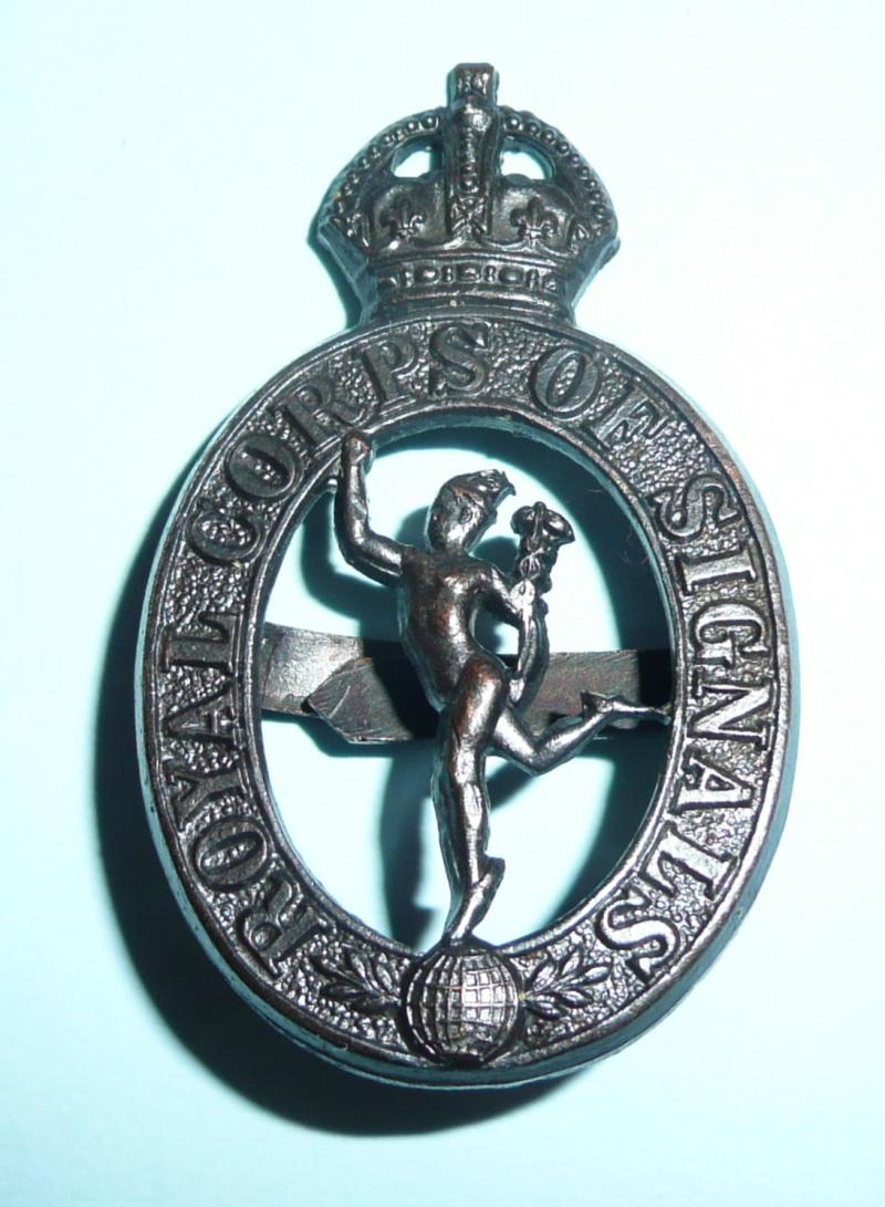 Royal Corps of Signals Officer's OSD bronze cap badge - blades