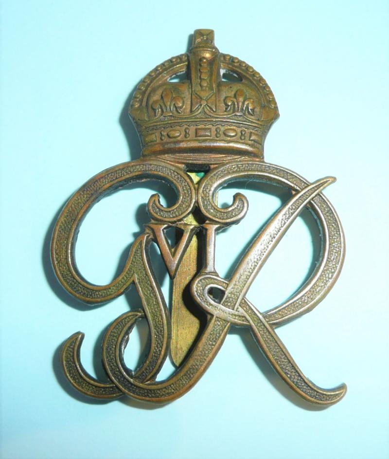 WW2 Norfolk Yeomanry (The King's Own Royal Regiment) GVI George 6th Other Ranks Brass Cap Badge