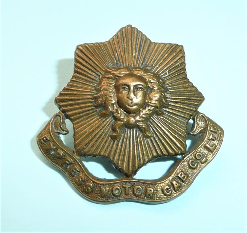 Edwardian Express Motor Cap Company Brass Cap / Collar Badge
