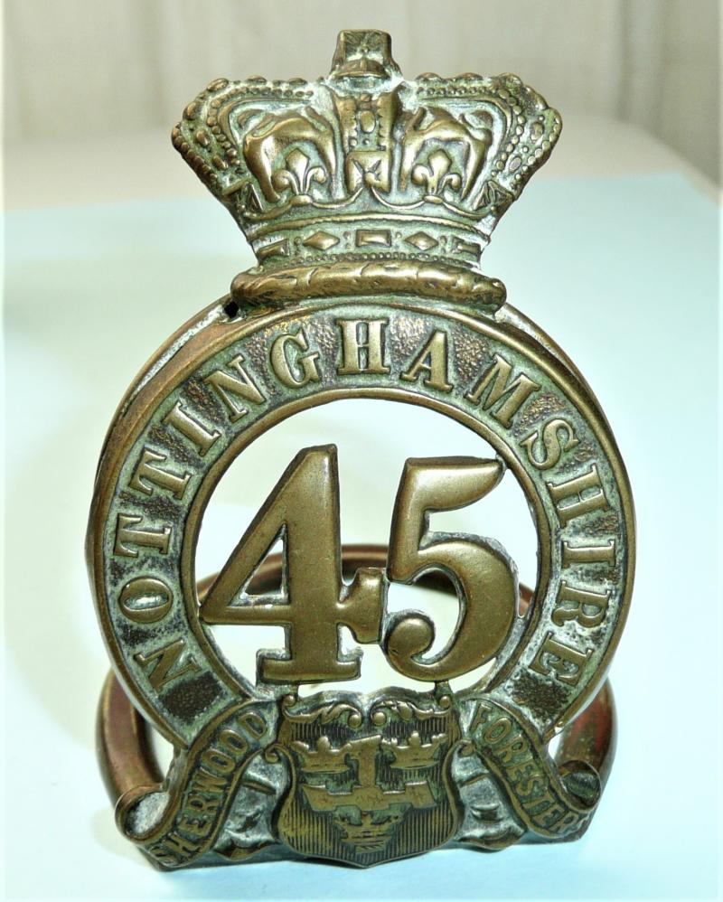 45th Regiment of Foot (Derbyshire Regiment / Sherwood Forresters) Brass Glengarry Badge Converted into Mess Menu Holder