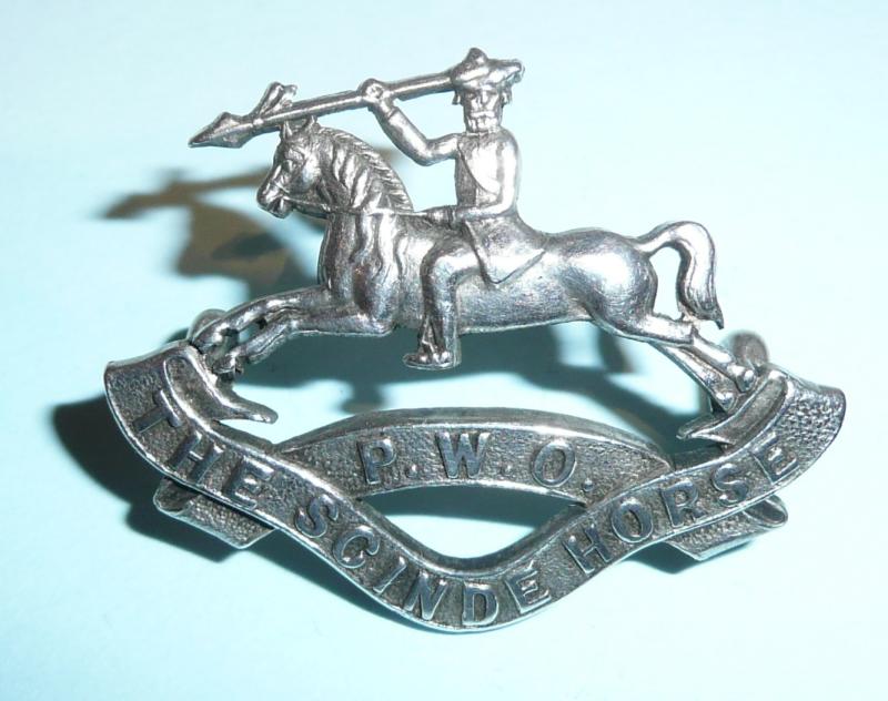 Indian Army - 4th Prince of Wales's Own Scinde Horse Hallmarked Silver Cap Badge