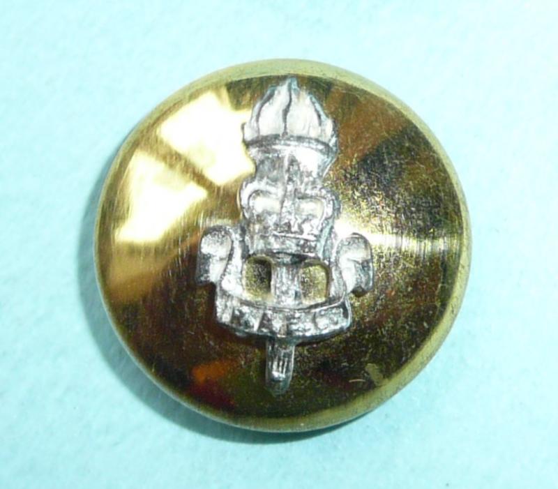 RAEC Royal Army Education Corps QEII Crown Officer's Mounted Silver Plate on Gilt Mess Dress Button