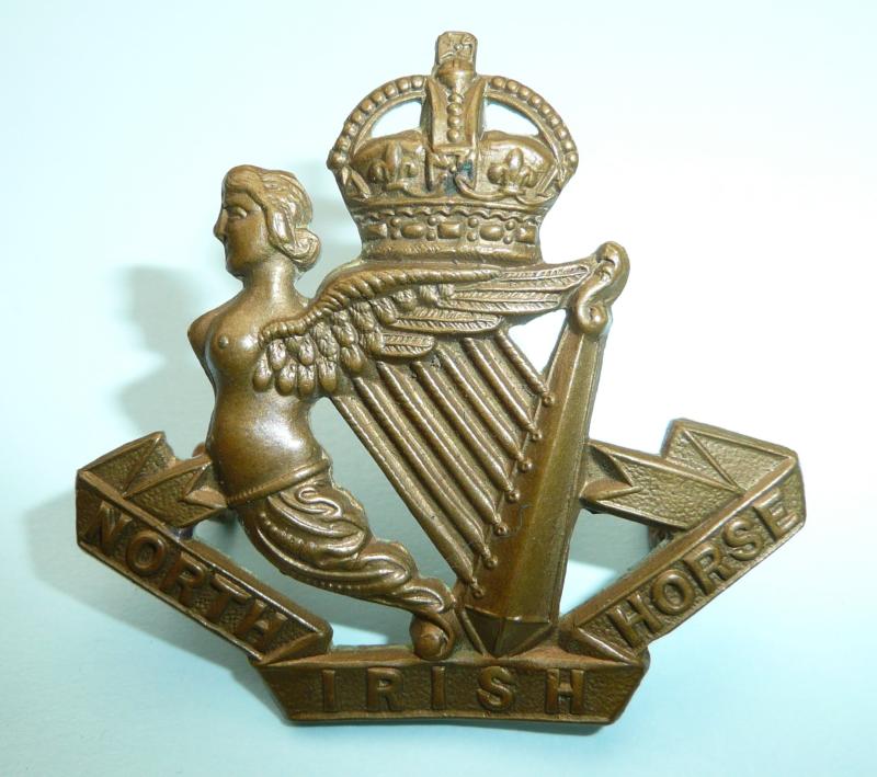 North Irish Horse (Yeomanry) Other Ranks Brass Cap Badge