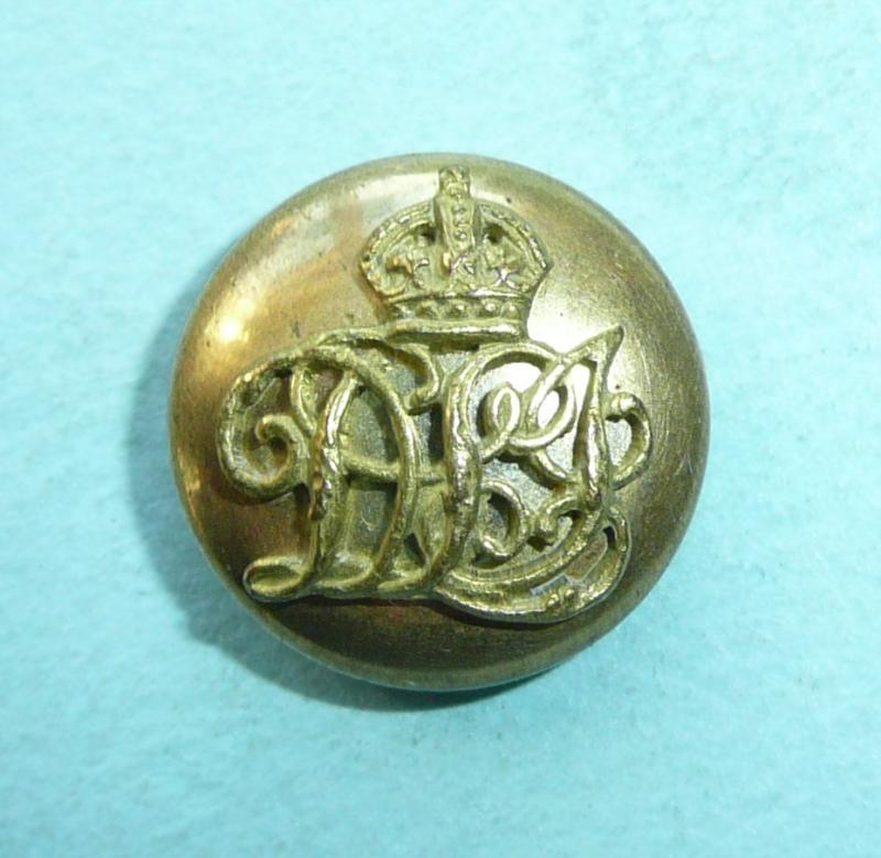 Durham Light Infantry DLI Officers Gilt Mess Dress Button, King's Crown