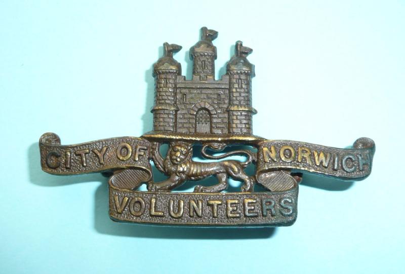 WW1 City of Norwich (Norfolk) VTC Bronze Cap / Collar Badge