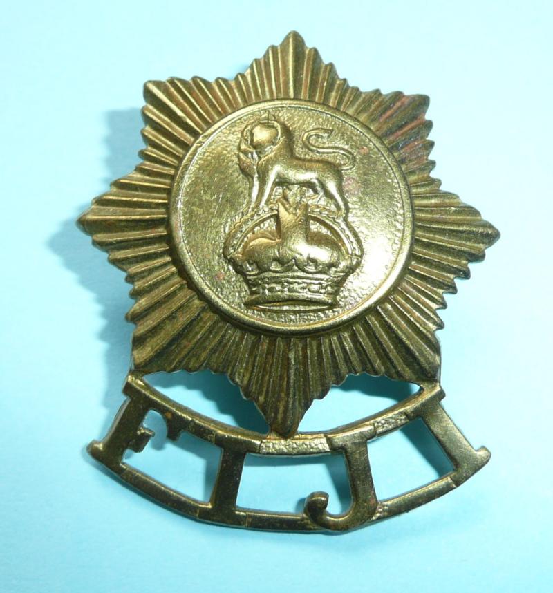 Fiji Defence Force Brass Cap Badge, King's Crown