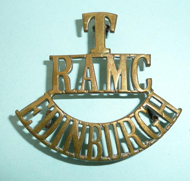 T / RAMC / Edinburgh One Piece Brass Shoulder Title