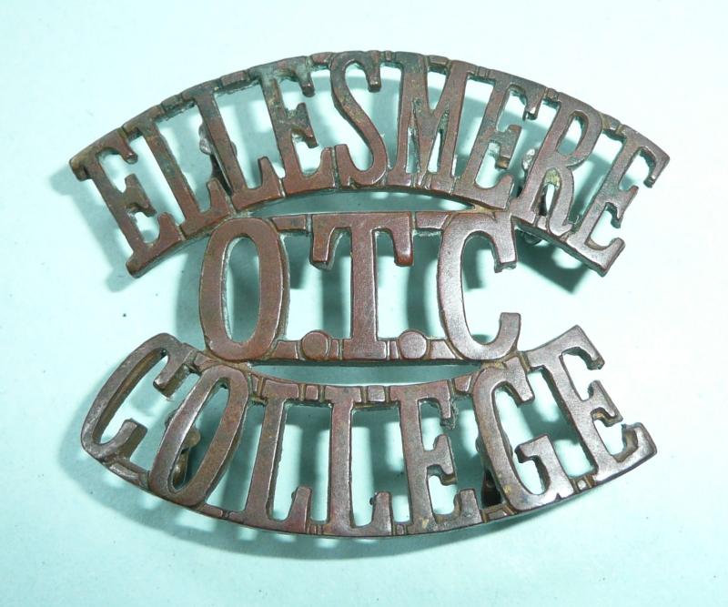 Ellesmere OTC College One Piece Bronze Shoulder Title