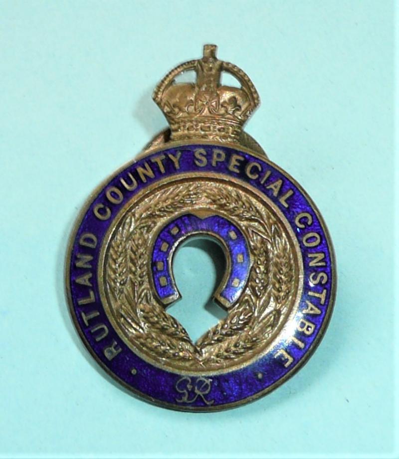 WW2 Rutland Special Constable Constabulary Police Enamel Lapel Badge
