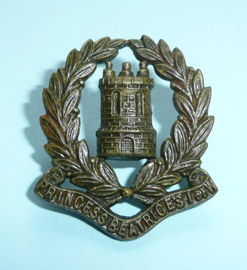WW1 Isle of Wight Rifle Volunteer Corps (VTC) Other Ranks  Bronzed Cap / Collar Badge