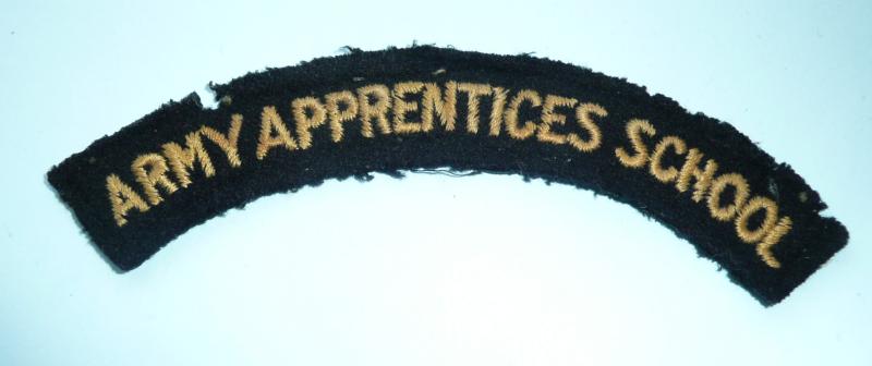 Army Apprentices School Woven Felt Cloth Shoulder Title