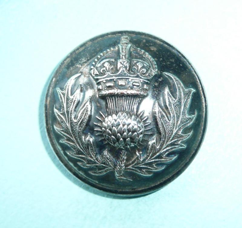 Royal Scots Fusiliers RSF Volunteer Battalion Officers Large Pattern Silver Plated Button
