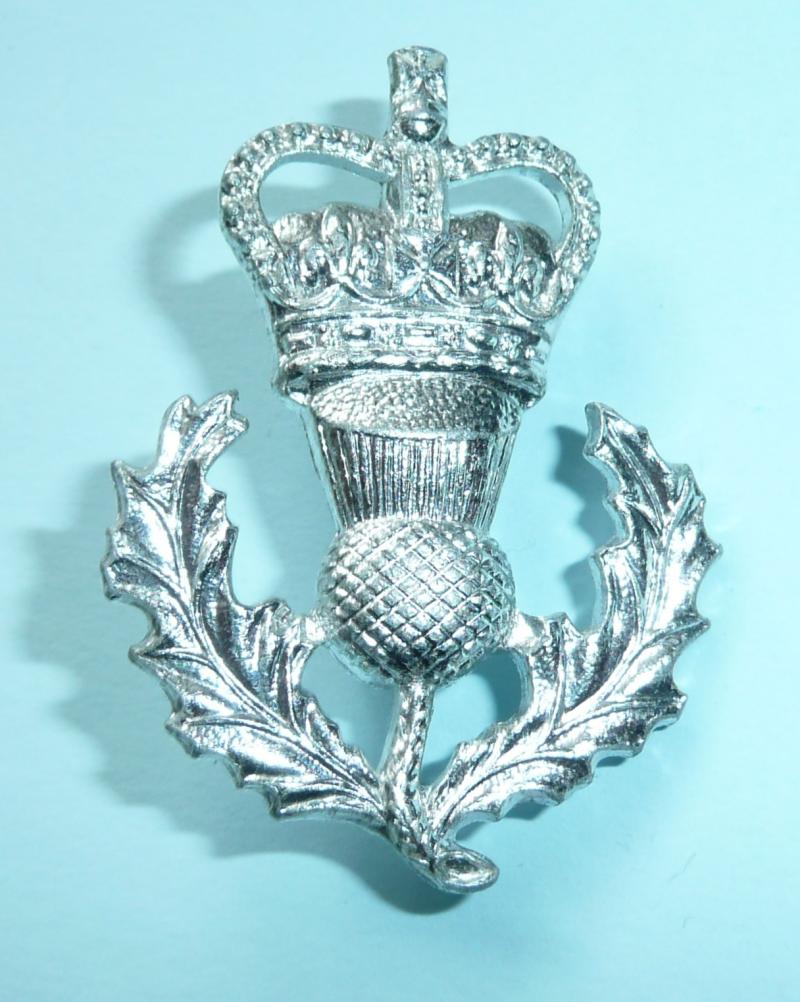 Queen's Own Highlanders (Seaforth & Camerons) Staybrite AA Anodised Silver Top Part of Two Part Badge Gaunt London.