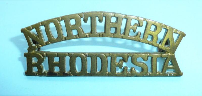 WW2 Africa - Northern Rhodesia Regiment Brass Shoulder Title