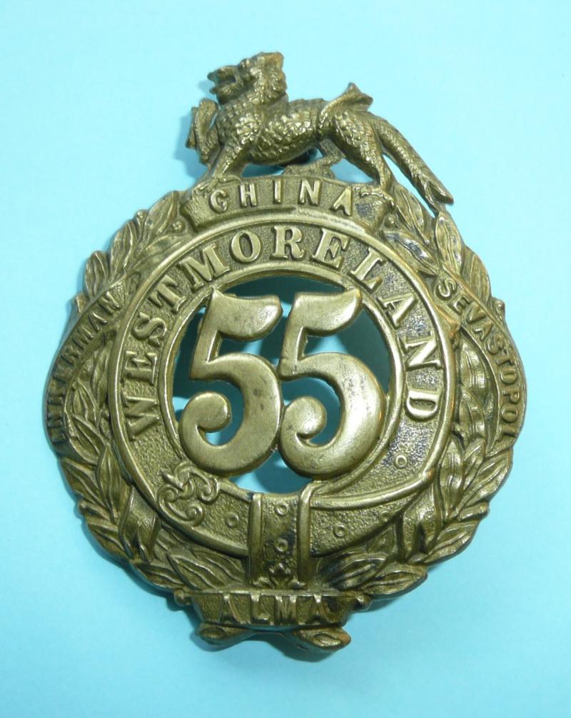 55th Regiment of Foot (Westmoreland) Other Rank's Brass Glengarry Badge, pre 1881